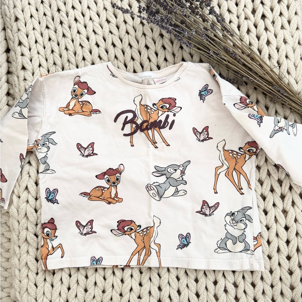 Zara Disney Bambi Kids Shirt - Cream